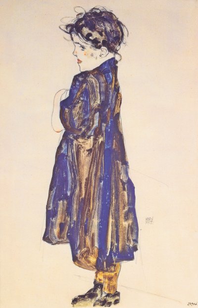 Adolescent Peasant Girl by Egon Schiele